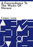 A_concordance_to_the_works_of_Horace